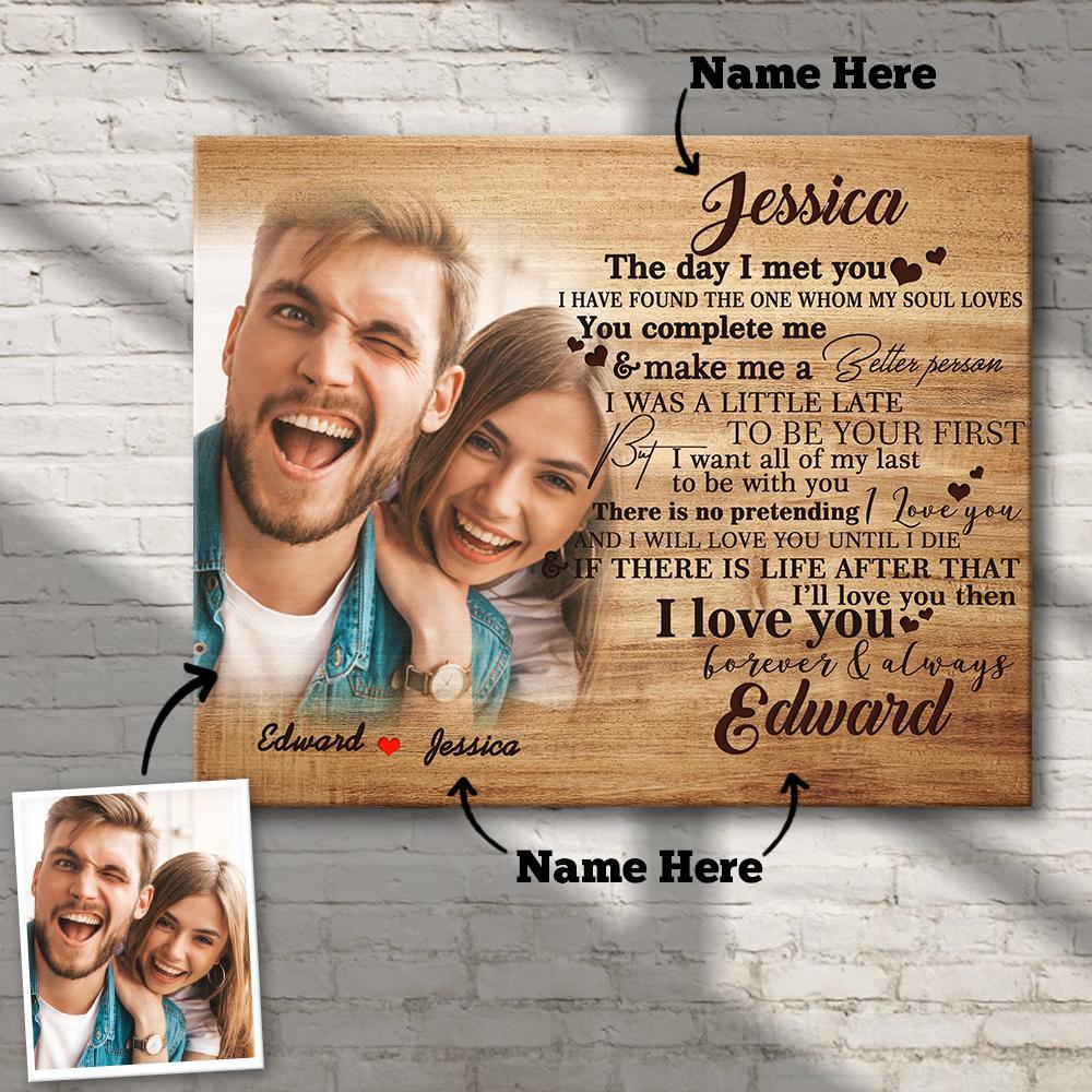 Custom Photo Engraved Name Oil Painting Framed Gifts-11.8×17.79inch