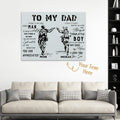 Custom Soldier Photo Painting Text Army Style Wall To My Dad Decoration For Dad