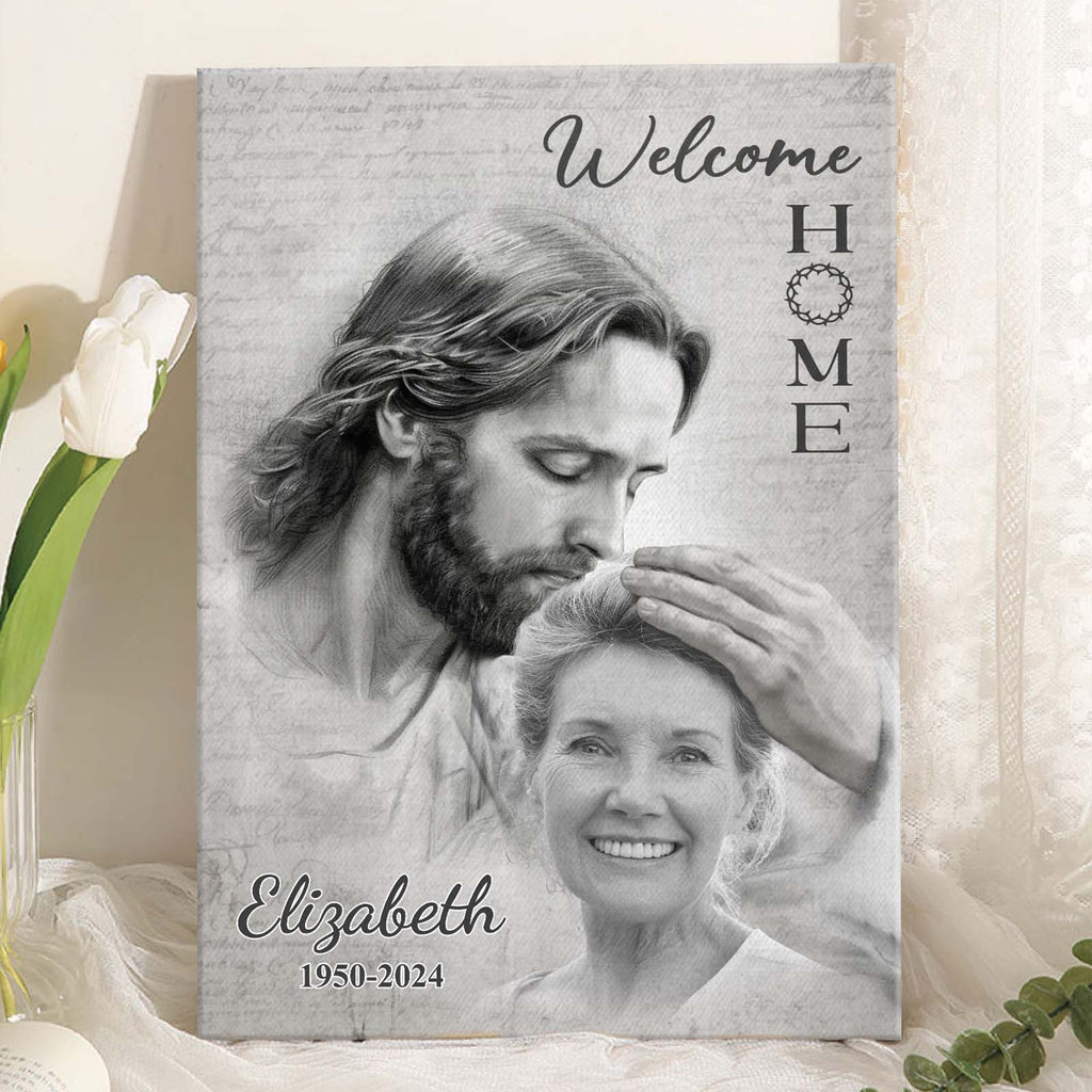 Custom Photo Remembering You With Love Memorial Personalized Custom Vertical Poster Sympathy Gift For Family Members