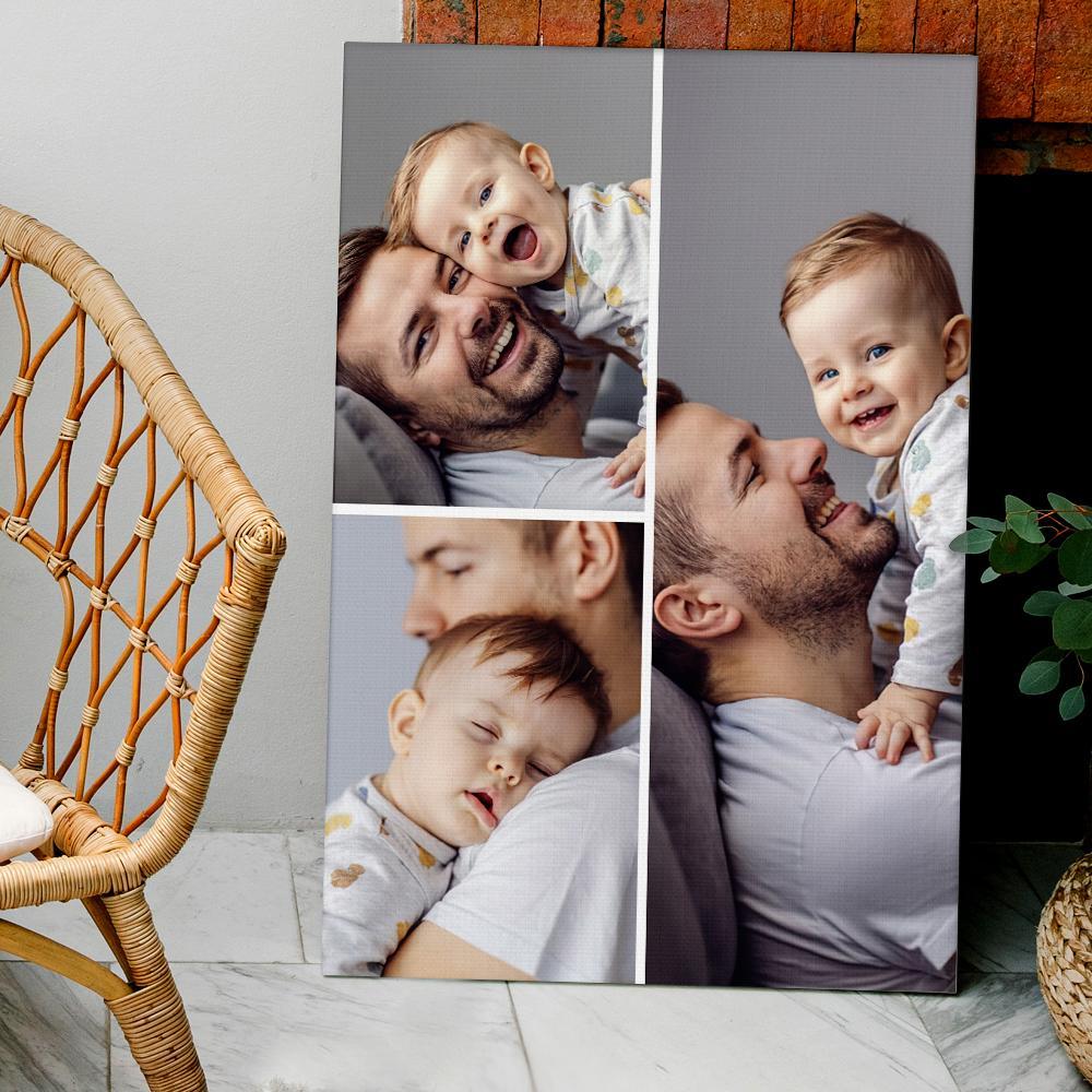 Custom Photo Wall Art Decor Personalized Collage Photo Paint Gift for Him
