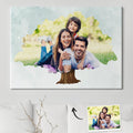 Custom DIY Photo Family Tree Canvas Painting Framed Gifts for Family