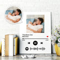 Scannable Spotify Code Canvas Wall Art Canvas Photo Oil Painting, Custom Music Song Wall Art Canvas Gifts 19.7in*27.5in (50*70cm) - Not Included Frame