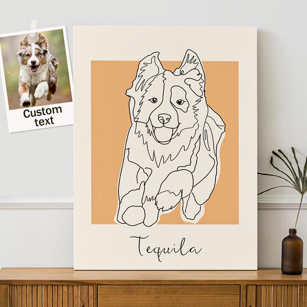 Personalised Dog Canvas Prints Photo And Name Perfect Gift For Pet Lovers