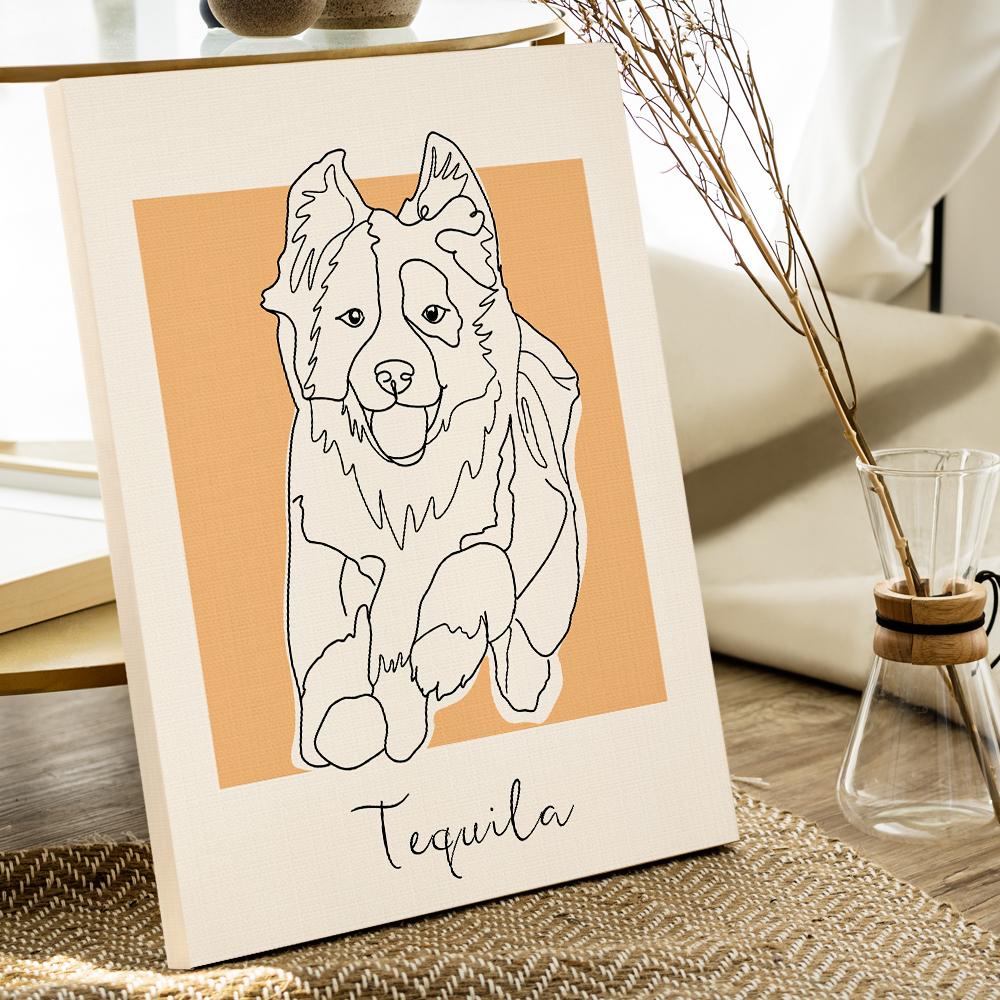 Personalised Dog Canvas Prints Photo And Name Perfect Gift For Pet Lovers