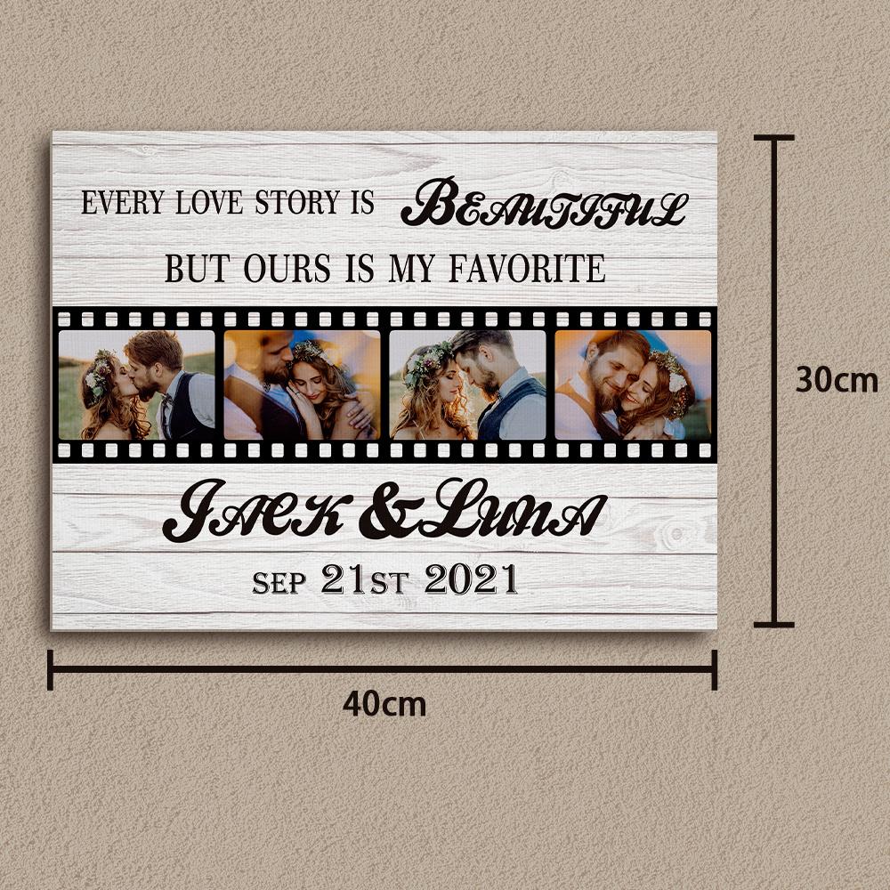 Custom Photo Frameless Canvas Text Canvas Gifts For Couples