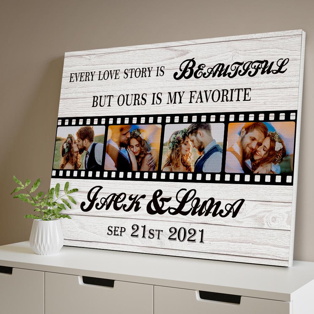 Custom Photo Frameless Canvas Text Canvas Gifts For Couples