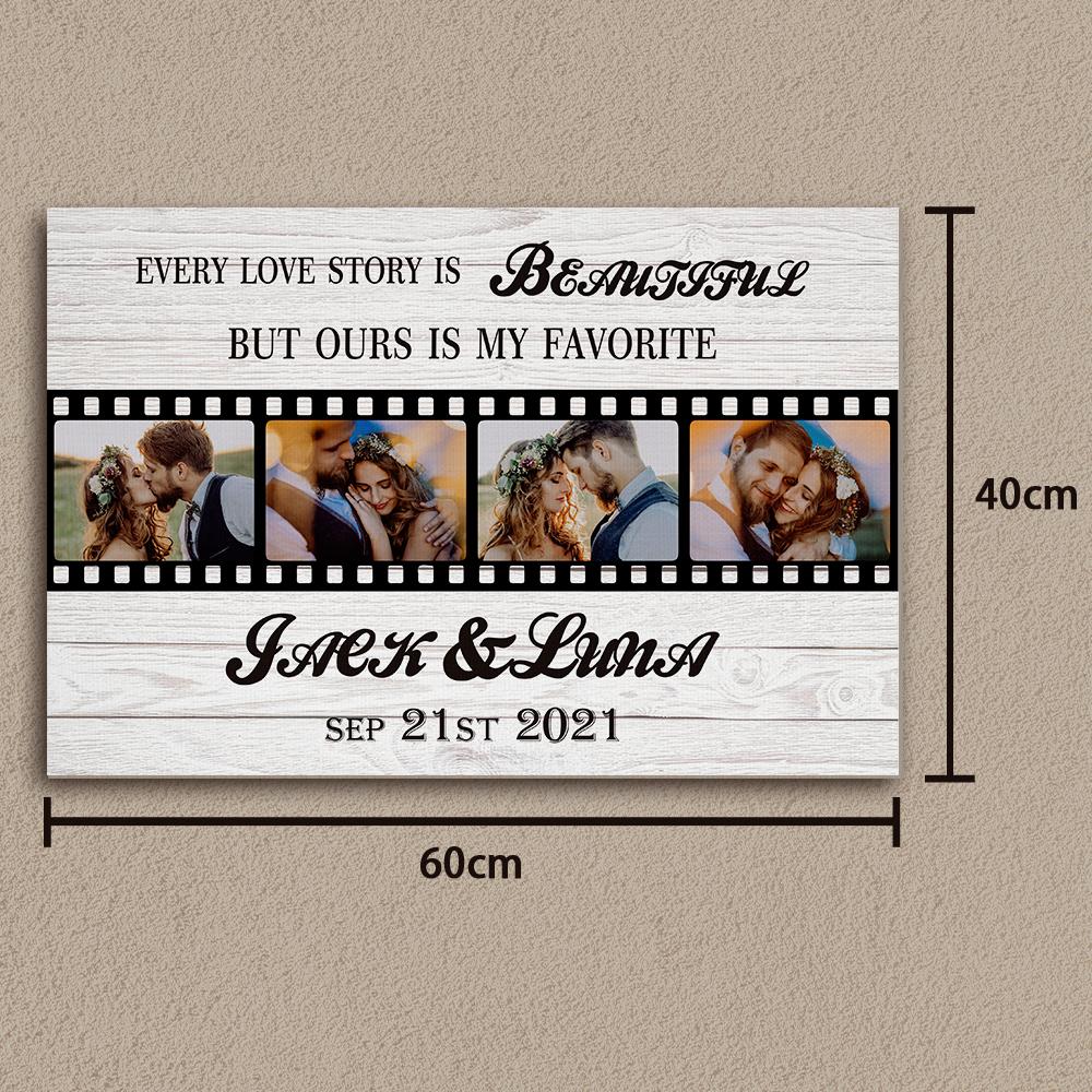 Custom Photo Frameless Canvas Text Canvas Gifts For Couples