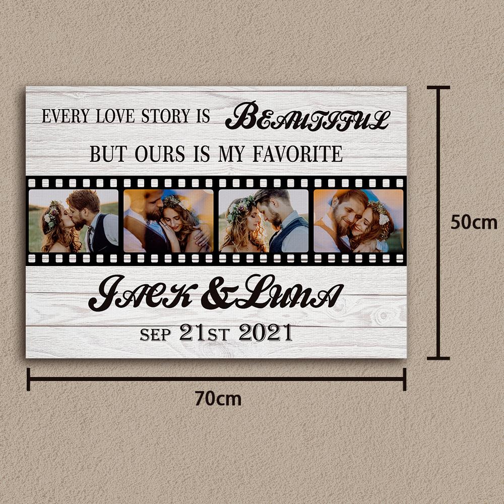 Custom Photo Frameless Canvas Text Canvas Gifts For Couples