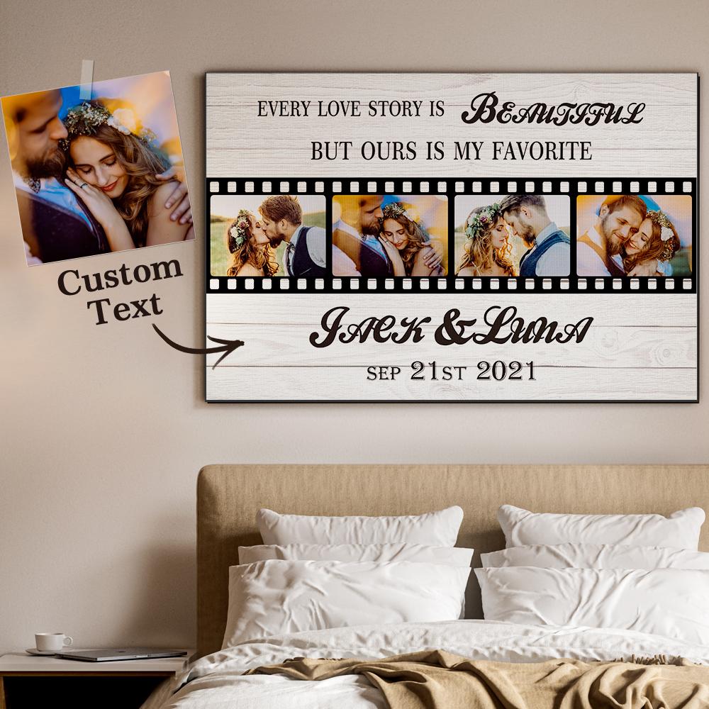 Custom Photo Frameless Canvas Text Canvas Gifts For Couples