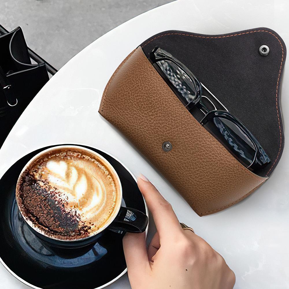 Custom Engraved Glasses Case Handmade Leather for Men