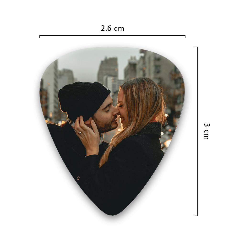 Personalized Guitar Pick with Photo for Musicians Customized Gift for Boyfriend 12Pcs
