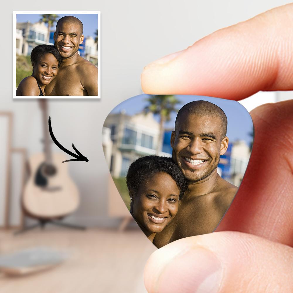 Personalized Guitar Pick with Photo for Musicians Customized Valentine's Day Gift for Boyfriend 12 Pcs