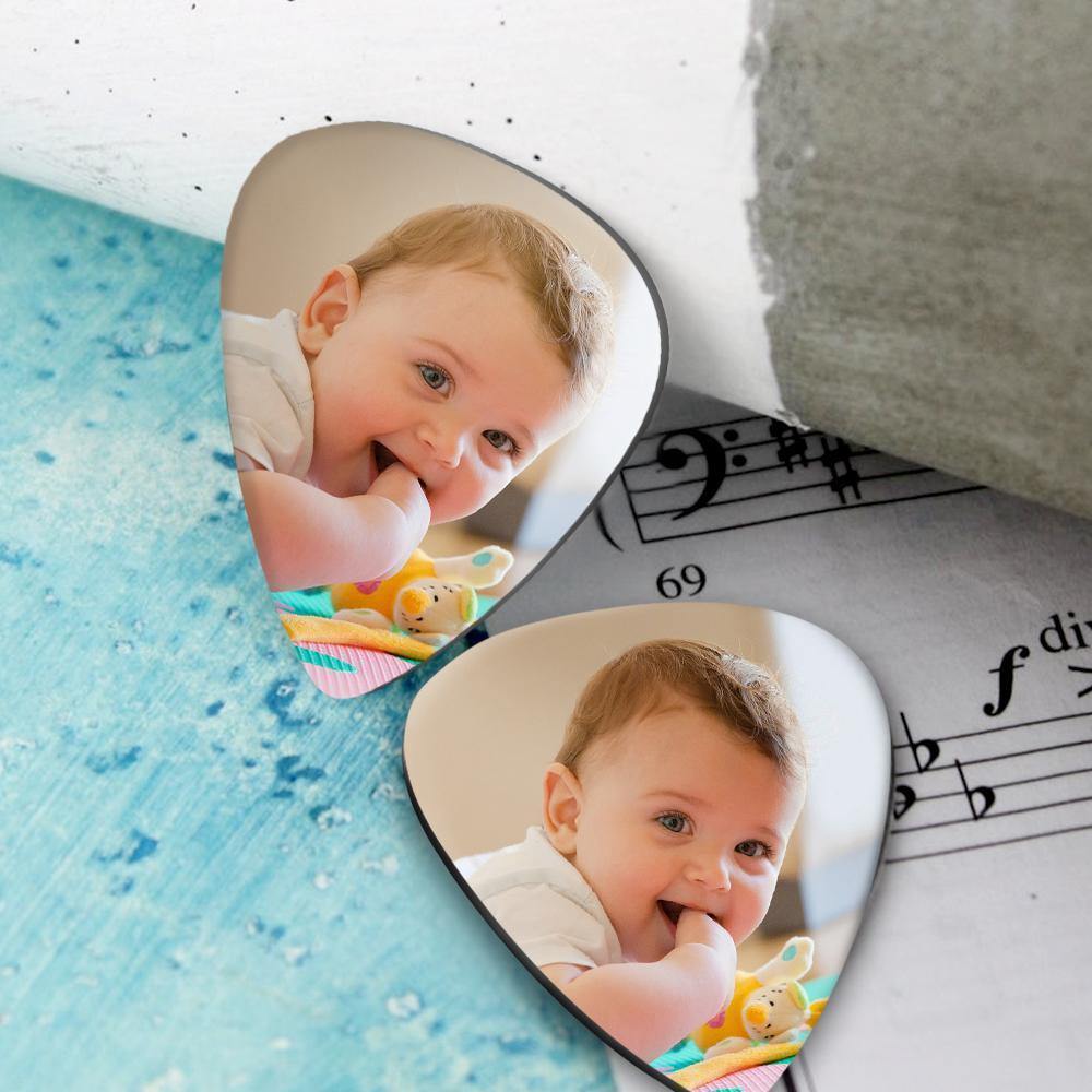 Personalized Guitar Pick with Photo for Baby -12Pcs