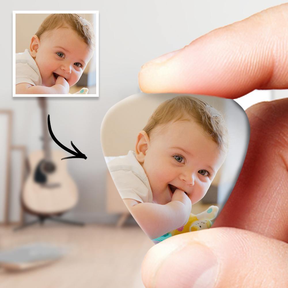 Personalized Guitar Pick with Photo for Baby -12Pcs