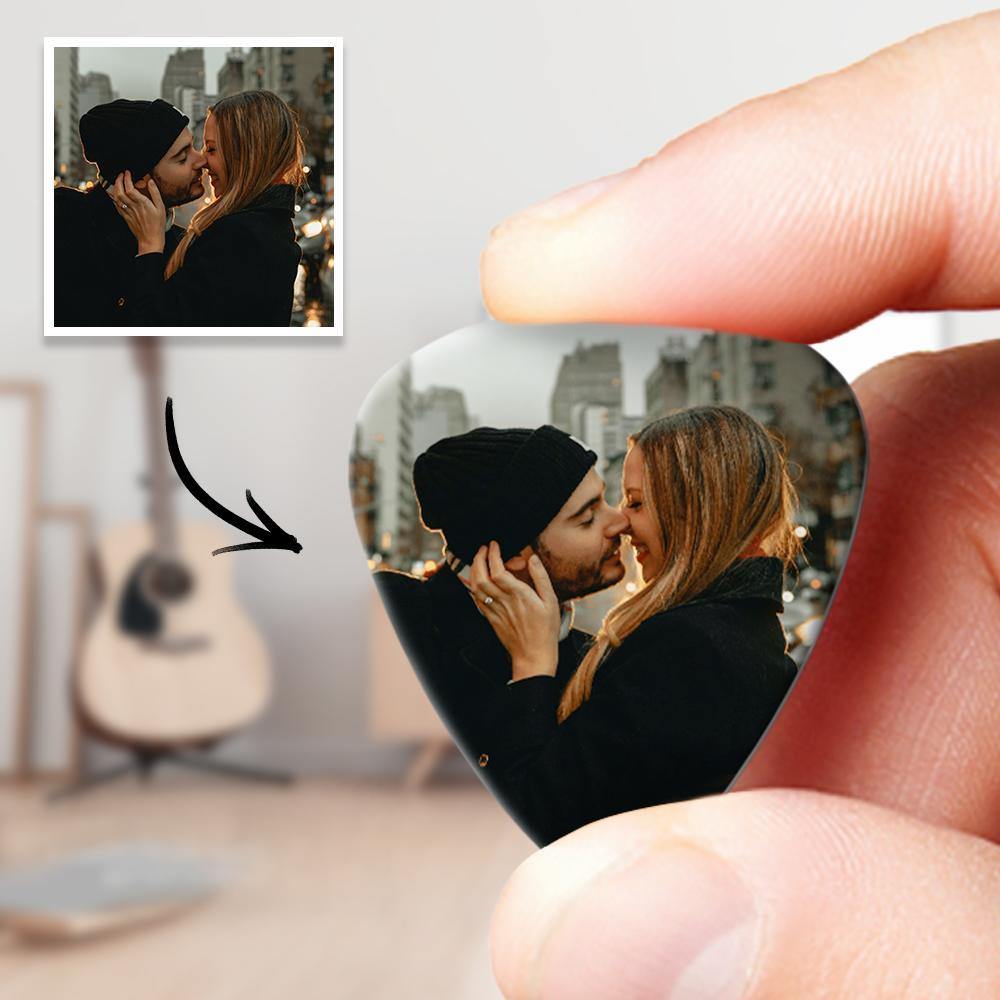 Personalized Guitar Pick with Photo for Musicians Customized for Boyfriend Christmas Gifts -12Pcs