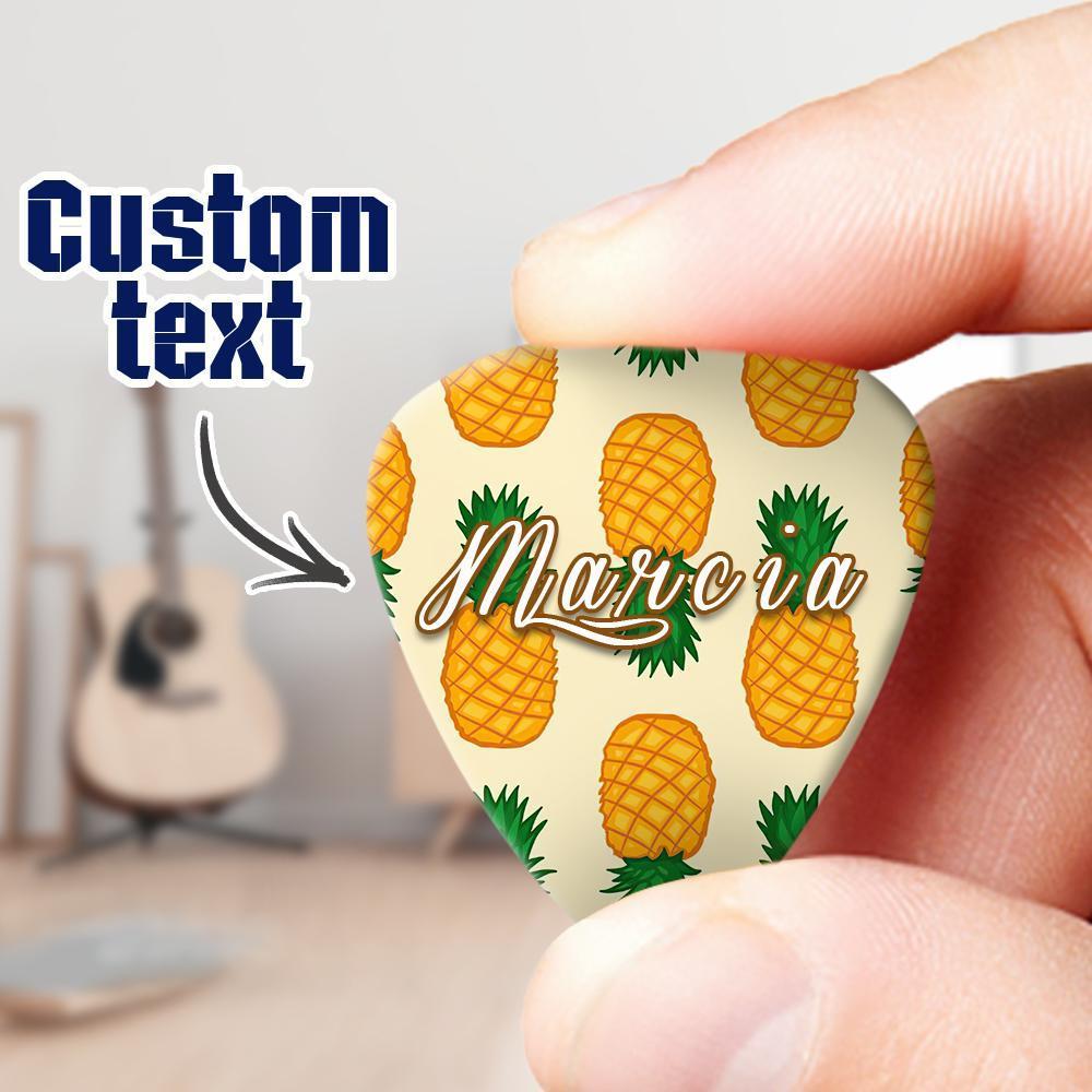 Engraved Guitar Pick Pineapple