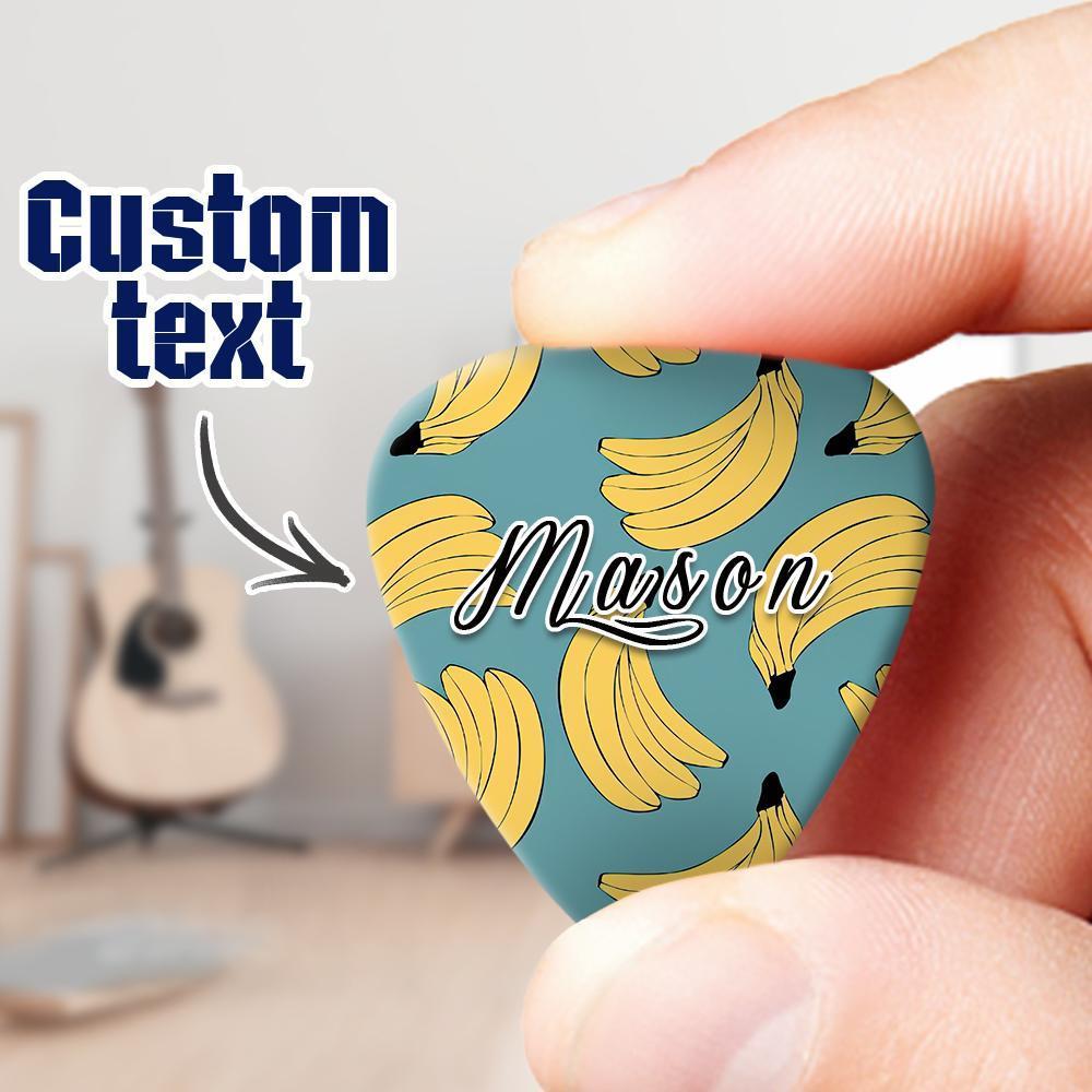 Engraved Guitar Pick Banana