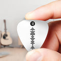 Scannable Spotify Code Guitar Pick, Engraved Custom Music Song Guitar Pick White Gifts for Musicians 12Pcs