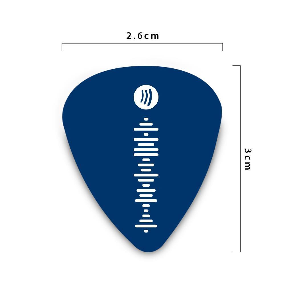 Scannable Spotify Code Guitar Pick, Engraved Custom Music Song Guitar Pick White Gifts for Him 12Pcs
