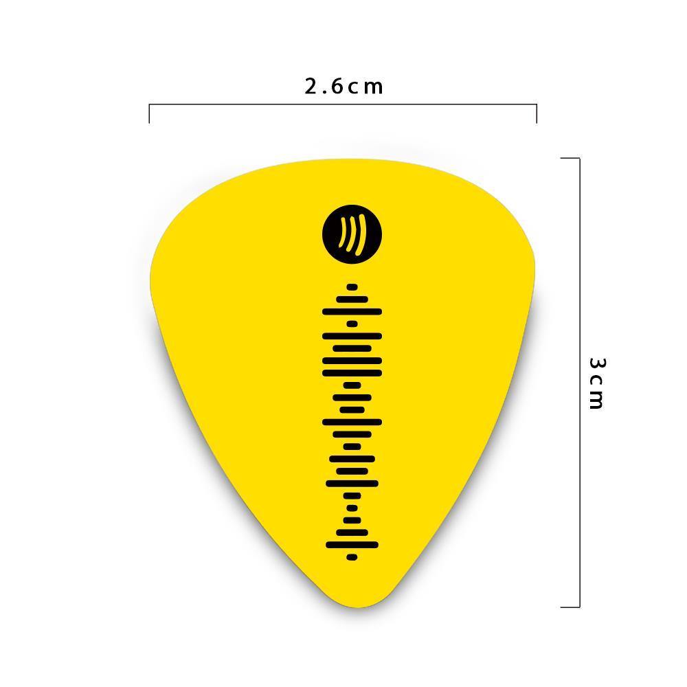 Scannable Spotify Code Guitar Pick, Engraved Custom Music Song Guitar Pick White Unique Gifts 12Pcs