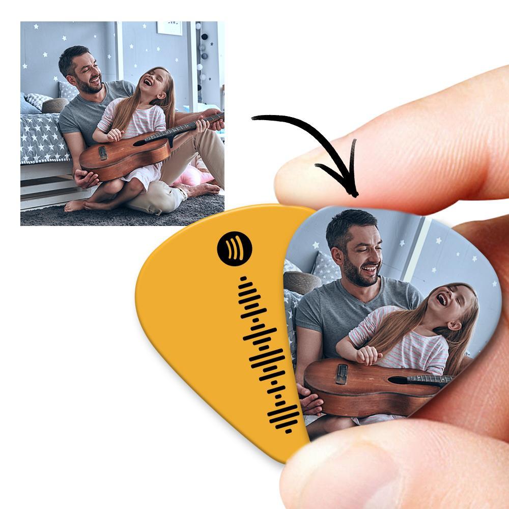 Scannable Spotify Code Guitar Pick, Engraved Music Song with Photo Guitar Pick Unique Gifts  12 Pcs