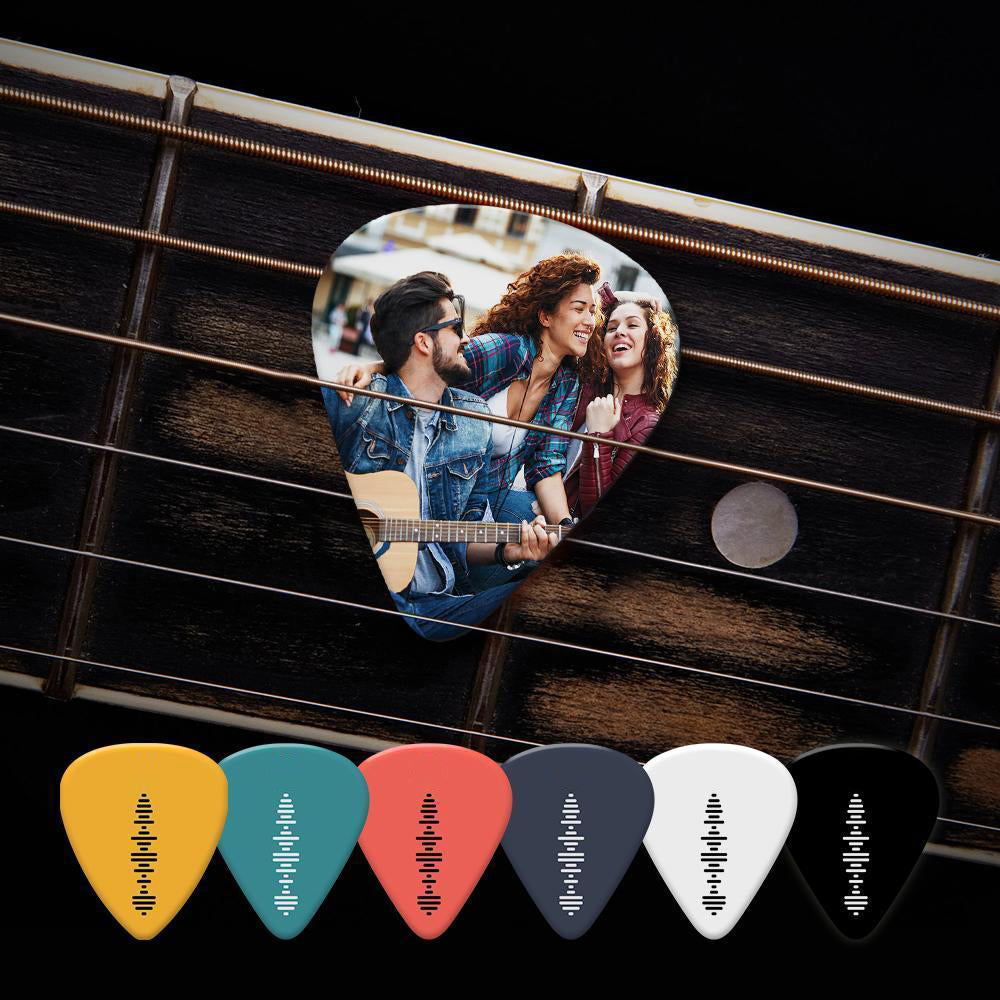 Scannable Music Code Guitar Pick, Photo Engraved Music Song Guitar Pick 12Pcs