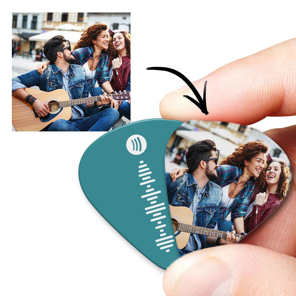 Scannable Spotify Code Guitar Pick, Photo Engraved Music Song Guitar Pick  12 Pcs