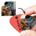 Custom Scannable Spotify Code Guitar Pick, Engraved Custom Music Photo Guitar Pick Gifts for Friends Sweet Pink 12 Pcs