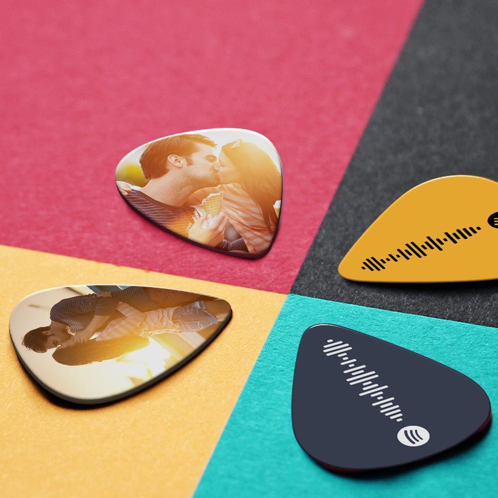 Scannable Spotify Code Guitar Pick, Engraved Custom Music Photo Guitar Pick Gifts  12 Pcs