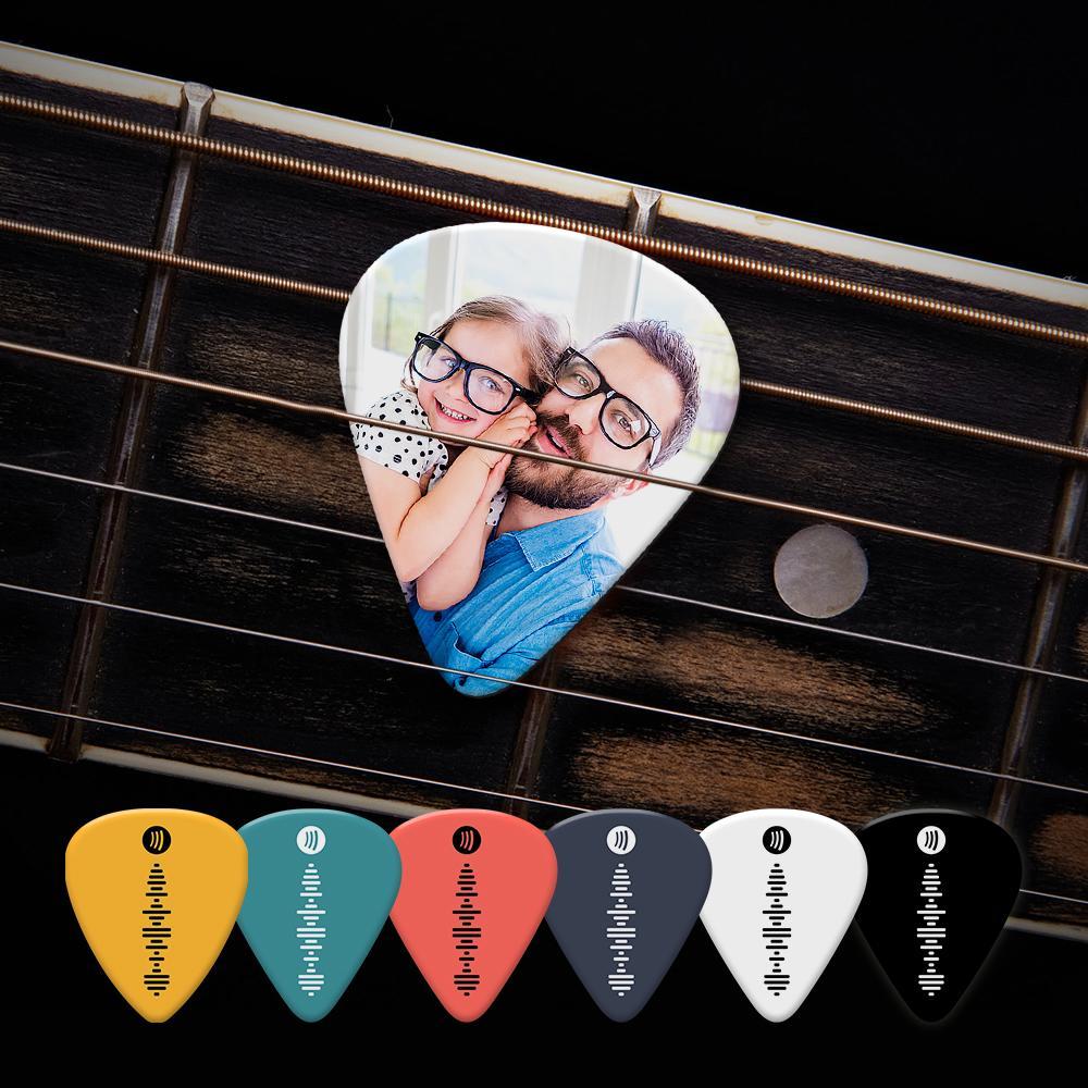 Scannable Spotify Code Guitar Pick, Engraved Music Song with Photo Guitar Pick Gifts for Baby 12Pcs