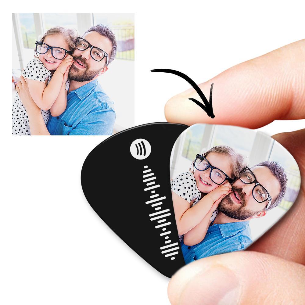 Scannable Spotify Code Guitar Pick, Engraved Music Song with Photo Guitar Pick Gifts for Baby 12Pcs