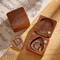 Custom Engraved Guitar Picks with Case Personalized Plectrum Box Gift For Guitar Player