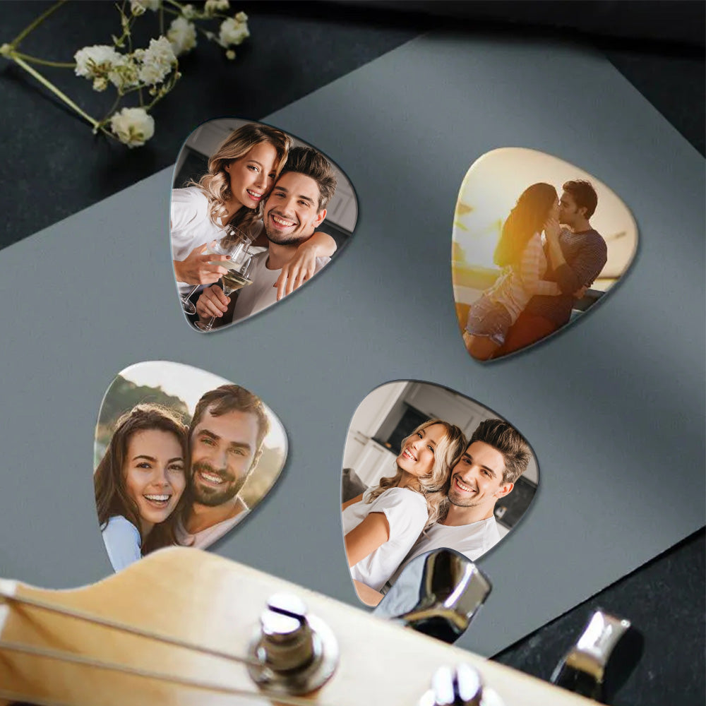 Personalized Photo Guitar Pick Double-Sided Printed with Photo Guitar Pick Gifts 12Pcs For Lovers