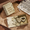 Custom Heart Guitar Picks with Heart Shaped Box Personalized Wooden Box  Valentine's Day Gifts