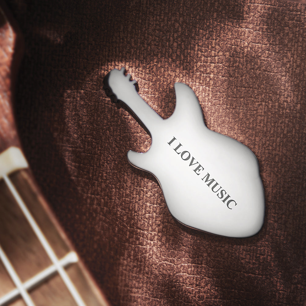 Personalized Engraved Guitar Pick Custom Guitar-Shaped Pick Gift for Guitarist