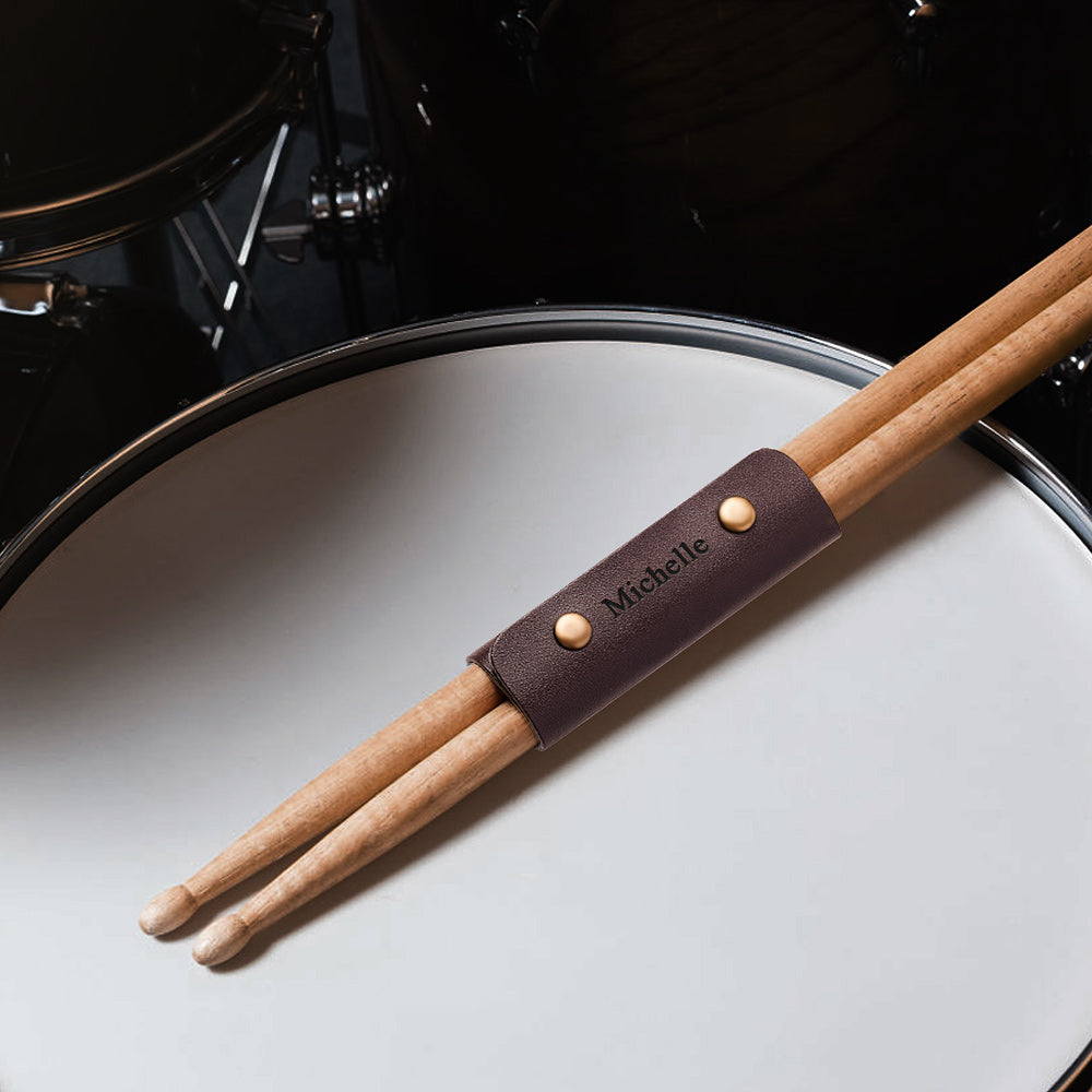 Custom Engraved Drum Stick Storage Case Simple Leather Gifts