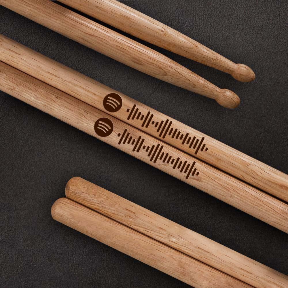 Custom Spotify Code Drumstick Wood Drumstick Unique Gifts For Musicians