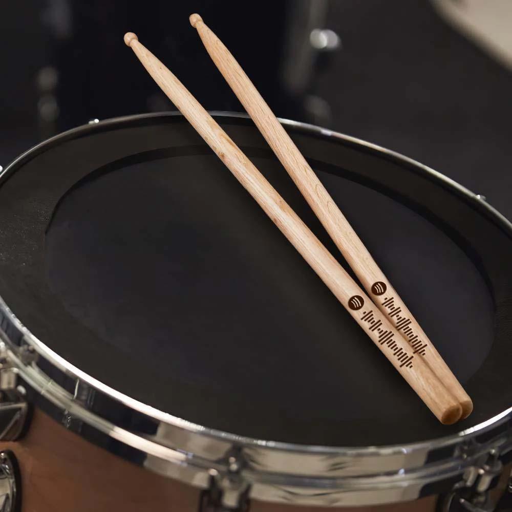 Custom Spotify Code Drumstick Wood Drumstick Unique Gifts For Musicians