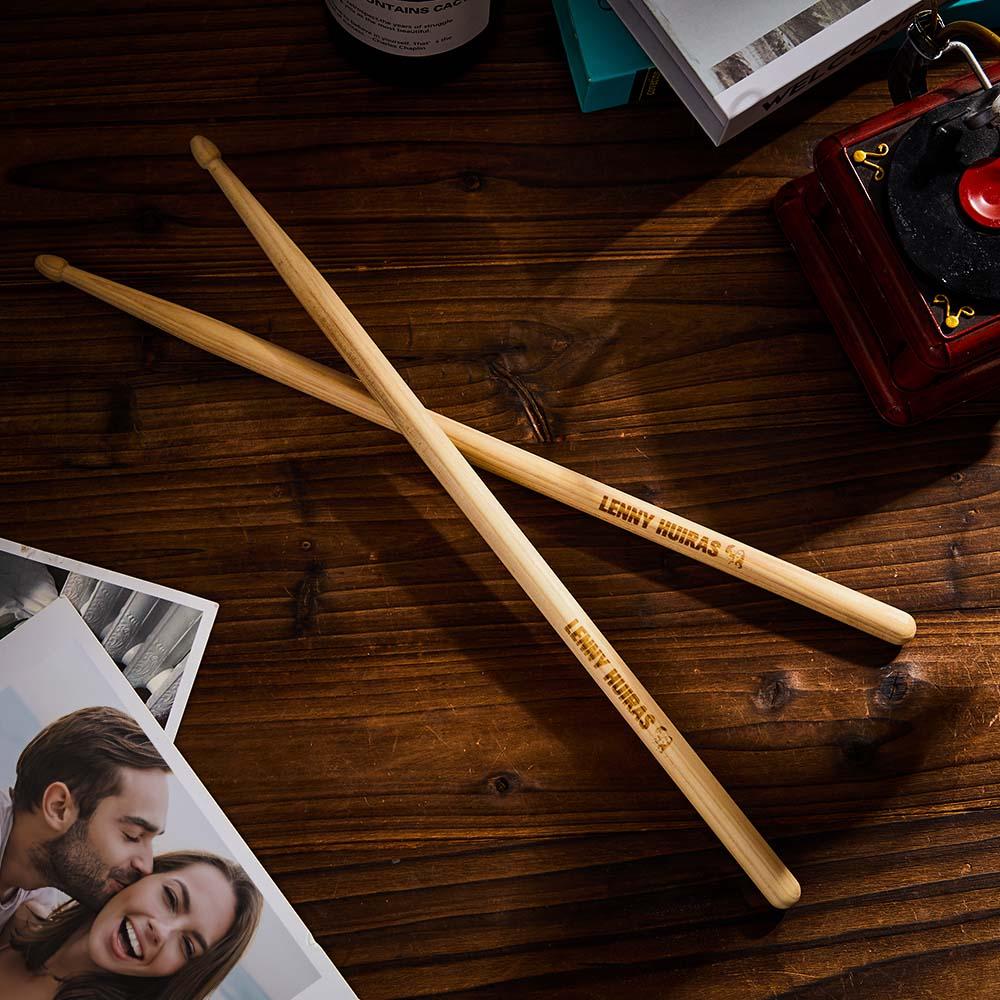 Engraved 5A Maple Music Gift Custom Message Personalized Drumsticks Gift for Drummer Husband Dad Father's Day Boyfriend Gift