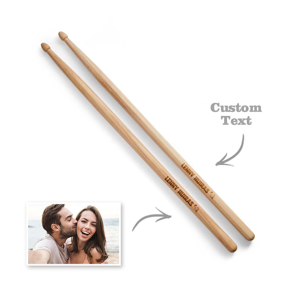 Engraved 5A Maple Music Gift Custom Message Personalized Drumsticks Gift for Drummer Husband Dad Father's Day Boyfriend Gift