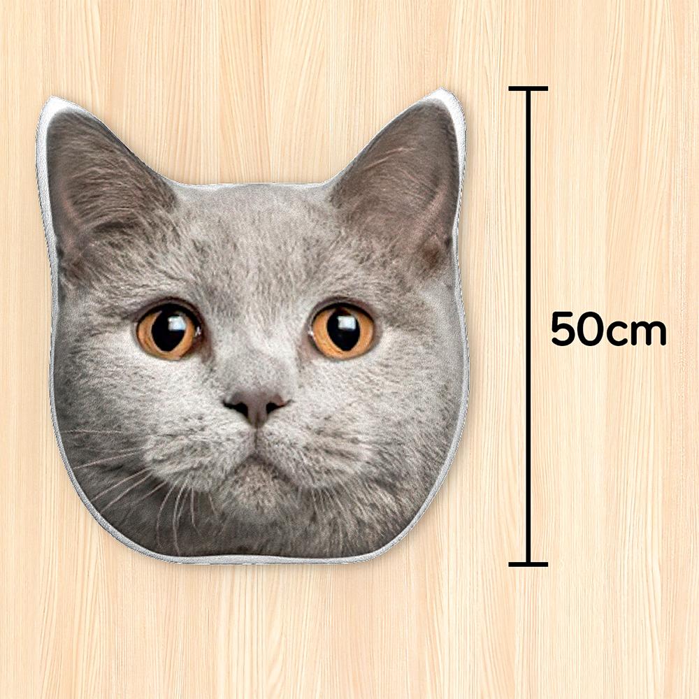 Custom Pet Photo Face Pillow 3D Portrait Pillow Cat