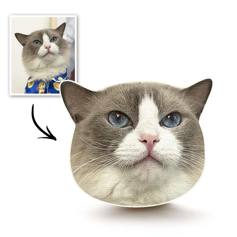 Custom Cute Cats Photo Face Pillow 3D Portrait Pillow The Little Puff