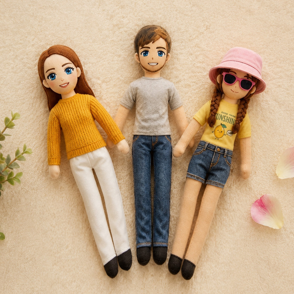 Custom Mini Me Doll with Poseable Body – Custom Dolls Gifts for Friends Custom Ugly Dolls Custom Photo Plush Toys