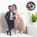 Valentine's Day Gift Custom Face Pillow, Couple Snuggling Together Face Doll, the Best Gift for Lover