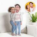 Valentine's Day Gift Custom Face Pillow, Couple Holding Hands Face Doll, the Best Gift for Lover
