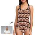 Custom Face Swimwear Women's Photo Slip One Piece Swimsuit - Mash