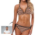 Custom Face Bikini Women's Sexy Photo Segmented Swimsuit - Mash