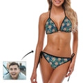 Personalized Bikini Custom Photo Swimsuit Monstera