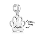 Custom Engraved Charm Dog Paw Pendant Gifts