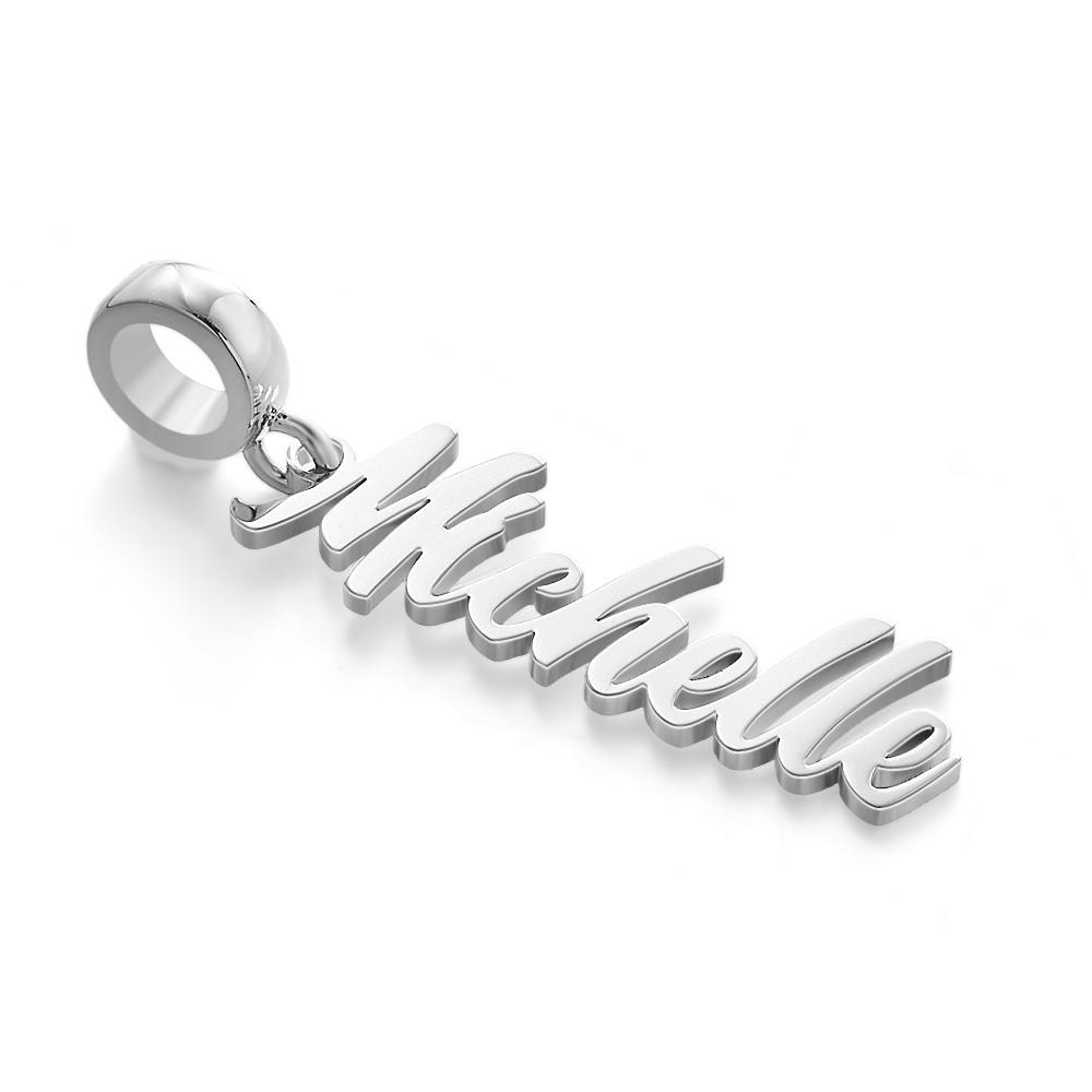 Custom Name Charm Persoanlized Name Bead Nameplate Charm Bead Gift for Women Pendant Gifts